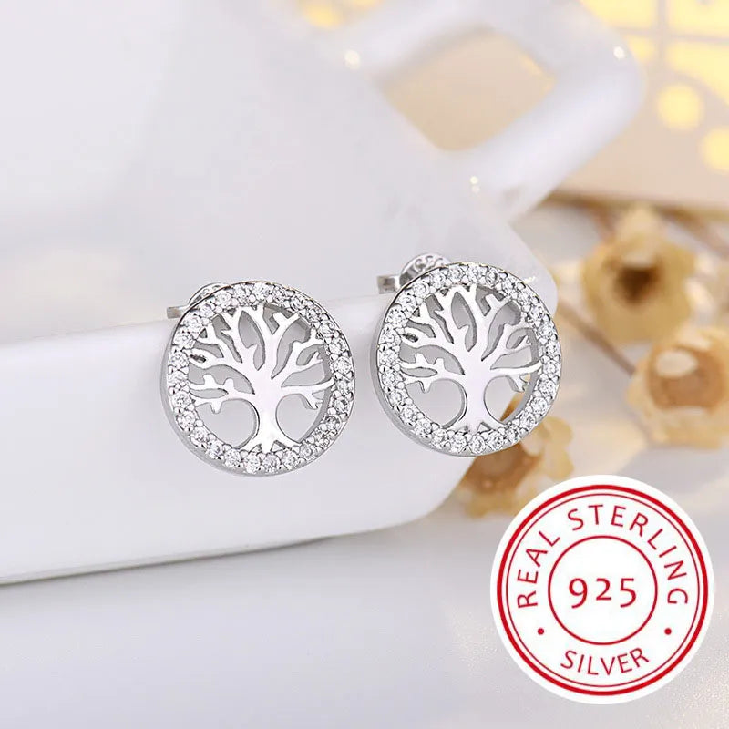 925 Silver Clear Crystal CZ Studs | Fashion Earrings | Gift for Girls