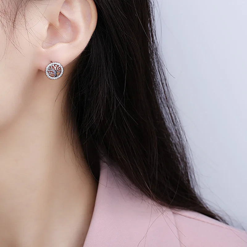 925 Silver Clear Crystal CZ Studs | Fashion Earrings | Gift for Girls