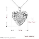 925 Silver Photo Frame Necklace | Snake Chain | Wedding Charm Jewelry