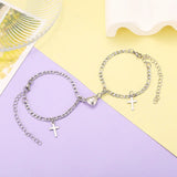 2Pcs Magnet Couple Bracelets | Heart Attraction | Stainless Steel Key Lock Jewelry