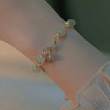 Korean Tulip Flower Bracelet | Zircon Opal Pearl | Adjustable Charm Trendy Jewelry