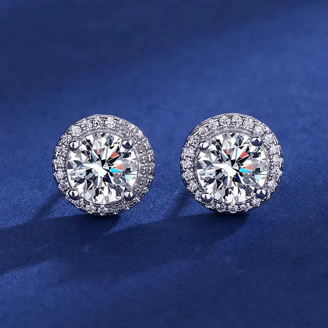 925 Silver Clear Crystal CZ Studs | Fashion Earrings | Gift for Girls