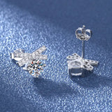 925 Silver Clear Crystal CZ Studs | Fashion Earrings | Gift for Girls