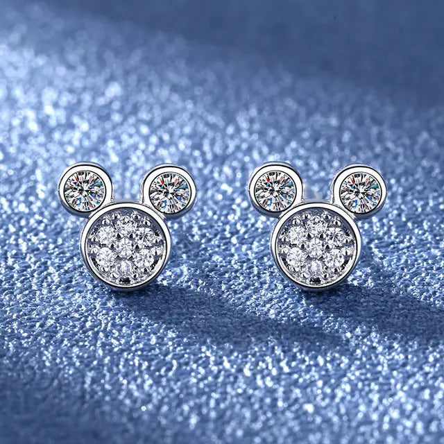 925 Silver Clear Crystal CZ Studs | Fashion Earrings | Gift for Girls