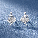 925 Silver Clear Crystal CZ Studs | Fashion Earrings | Gift for Girls