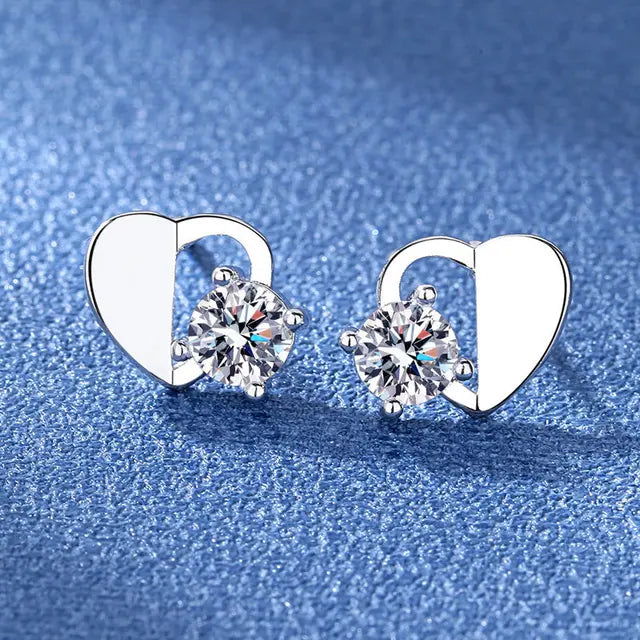 925 Silver Clear Crystal CZ Studs | Fashion Earrings | Gift for Girls