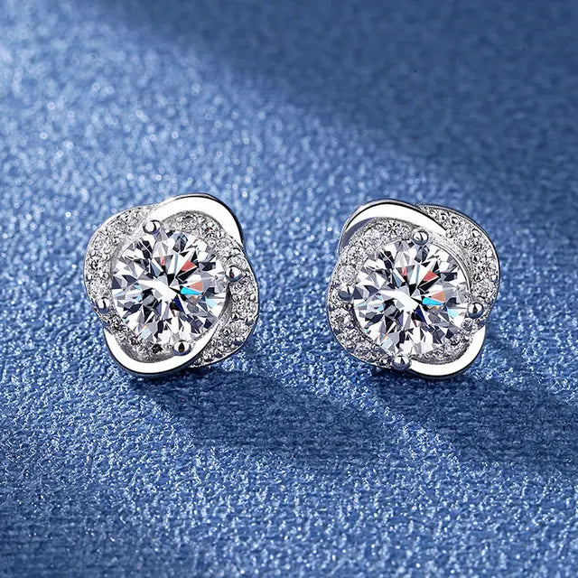 925 Silver Clear Crystal CZ Studs | Fashion Earrings | Gift for Girls