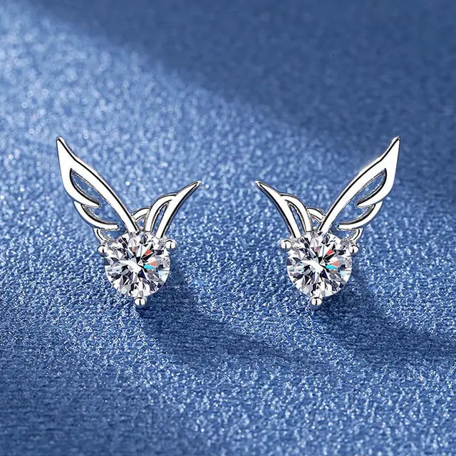 925 Silver Clear Crystal CZ Studs | Fashion Earrings | Gift for Girls