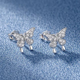 925 Silver Clear Crystal CZ Studs | Fashion Earrings | Gift for Girls