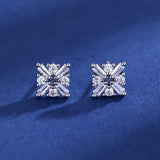 925 Silver Clear Crystal CZ Studs | Fashion Earrings | Gift for Girls