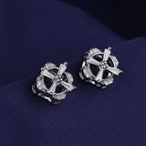 925 Silver Clear Crystal CZ Studs | Fashion Earrings | Gift for Girls