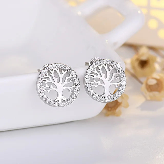 925 Silver Clear Crystal CZ Studs | Fashion Earrings | Gift for Girls