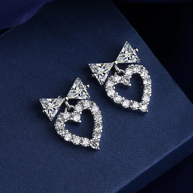 925 Silver Clear Crystal CZ Studs | Fashion Earrings | Gift for Girls