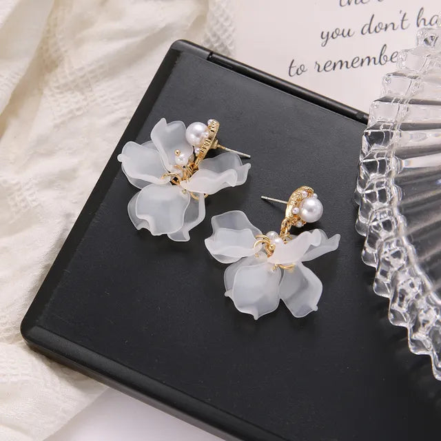 FNIO 2021 New Flower Bohemia Boho Earrings Women Fashion Long Hanging Earrings Crystal Female Wedding Earings Party Jewelry