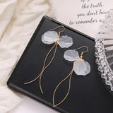 FNIO 2021 New Flower Bohemia Boho Earrings Women Fashion Long Hanging Earrings Crystal Female Wedding Earings Party Jewelry