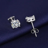 925 Silver Clear Crystal CZ Studs | Fashion Earrings | Gift for Girls